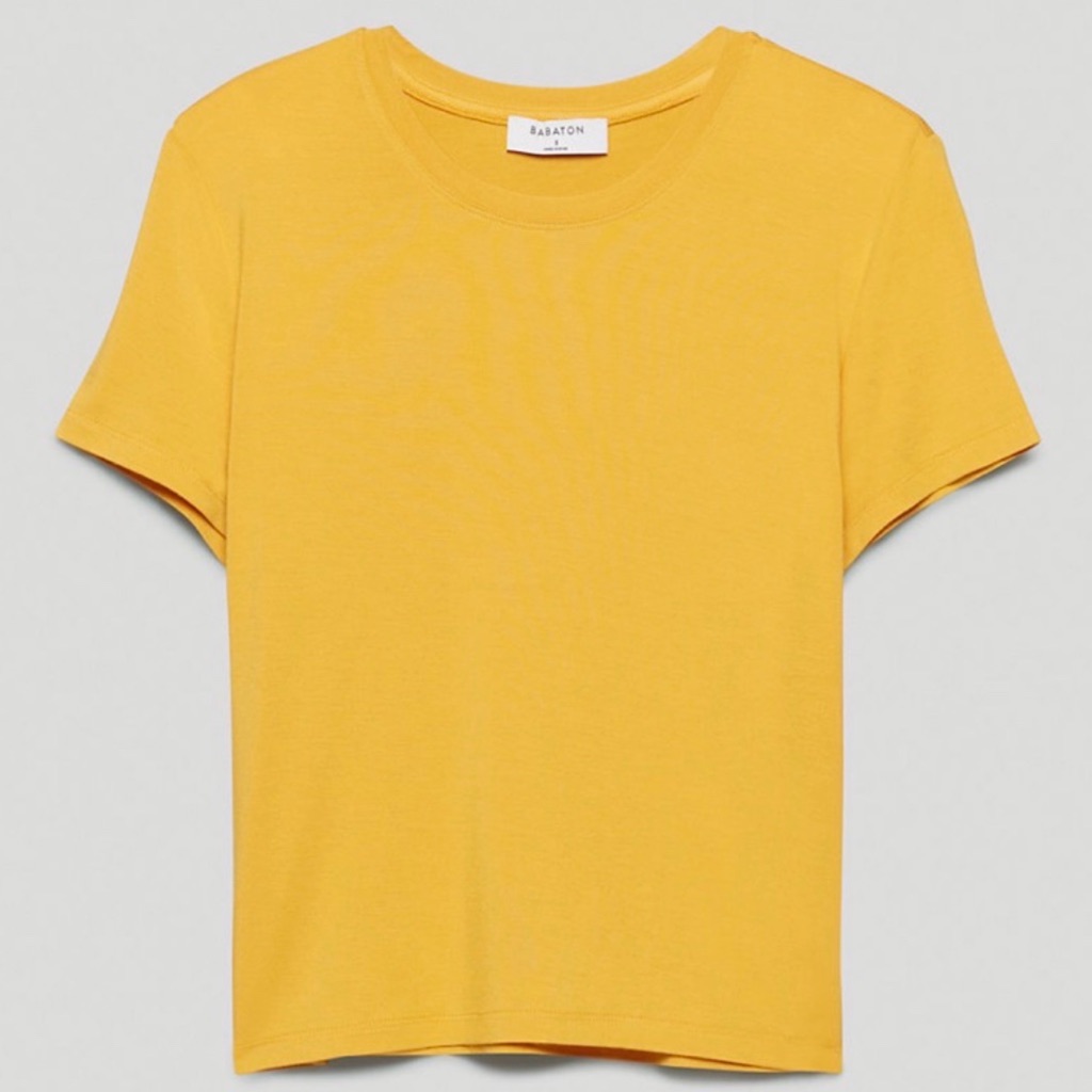 Aritzia Babaton Yellow Tee